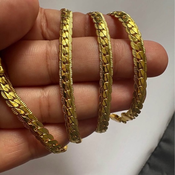 18K Gold plated 60 Cm /24 In Chain Necklace - Picture 3 of 5